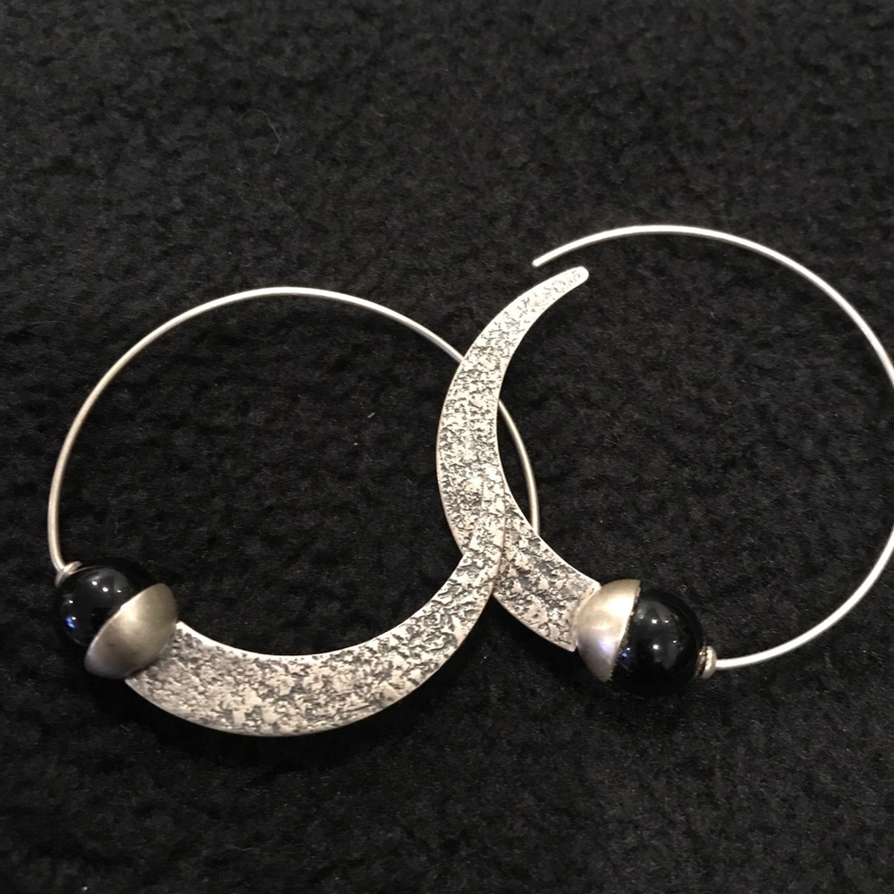 Silpada sterling & chalcedony stone earrings